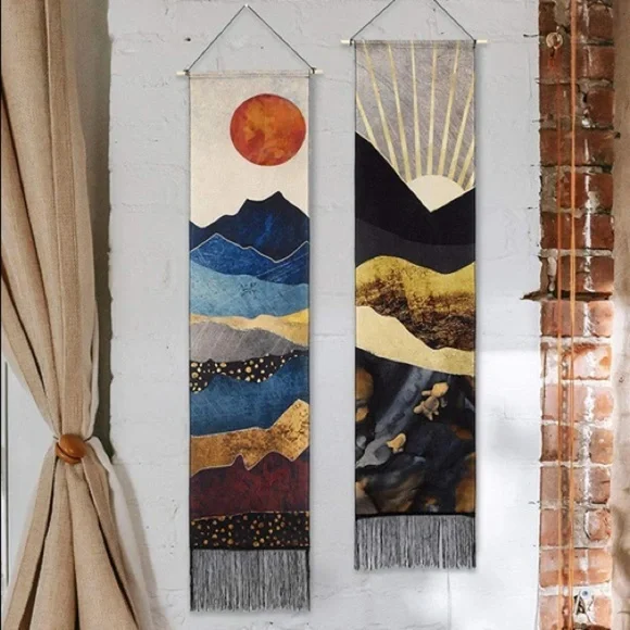 Rustic Mountain Sunset Landscape Decor/Wall Twin Wall/Dorm/Bedroom Vintage Art - Picture 10 of 10